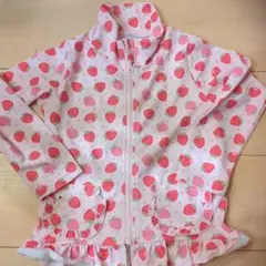 いちご柄ラッシュガード 110cm ピンク