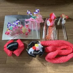 花の髪飾り 七五三　かんざし　ちんころ　和装小物　まとめ売り