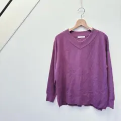 ショコラフィネローブ/ニット/セーター/長袖/カットソー/Ｖネック/カジュアル