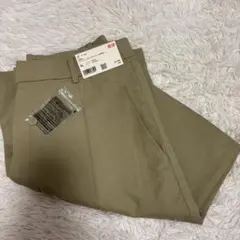 【新品タグ付】 UNIQLO リネンタックワイドパンツ 丈長め　XL カーキ