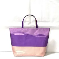 331 帯リメイクバッグ　三色グラデーション　シック　軽量　大きめ