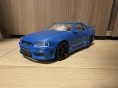 タミヤ1/24 R34スカイラインGT-R Vspec 車高短加工 完成品 - メルカリ