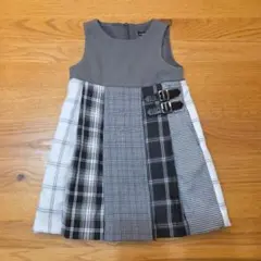 Bebe グレー系 チェック柄 ワンピース ノースリーブ