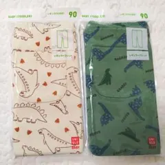 ユニクロ　レギンス　恐竜　白　緑　セット　90