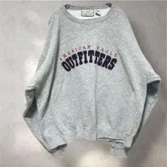 アメリカンイーグル M スウェット グレー 裏起毛 オーバーサイズ ゆるだぼ