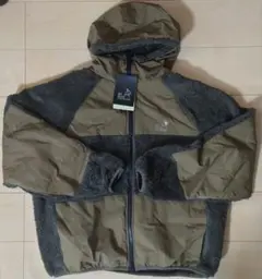 ゴースローキャラバン フード付きフリースジャケット オリーブグリーン