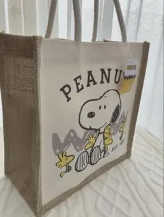 新品⭐︎スヌーピー ジュートトートバッグS キャンバストート