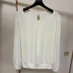 カットソー　ブラウス　卒業式　入学式　セレモニー　パールビーズ付き
