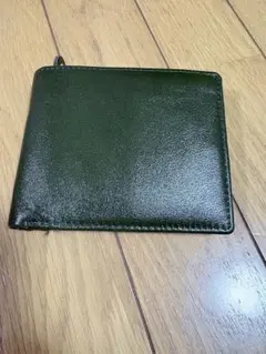 ダークグリーン レザー 二つ折り財布