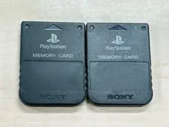希少!マットブラックPlayStation メモリーカード 2個セット プレステ