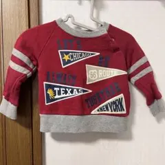 PAKA PAKA 赤 グレー トレーナー