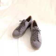 【状態良】ECCO スエード スニーカー ブラウングレー　27.5cmのサムネイル
