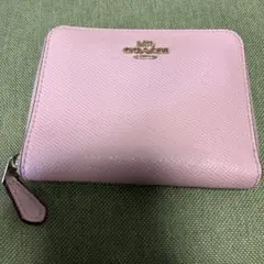 コーチミニ財布　ピンク　二つ折り財布