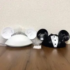 ディズニー　ミッキーミニー　ウェディング　イヤーハット