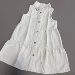 ZARA kids ホワイト ノースリーブワンピース 4歳