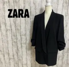 ZARA ブラック ショールカラー ジャケットのサムネイル