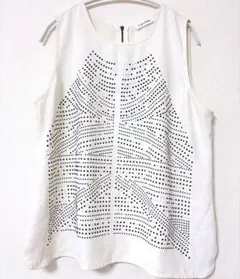 Calvin Klein カルバンクライン スタッズ ノースリーブ ブラウス