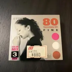 値下げ　TDK FINE 80分 MDミニディスク 3枚パック新品未使用品
