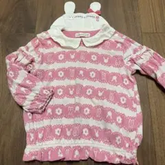 coeura coeur 90 ピンク　柄トップス　長袖