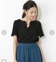 【新品タグ付き】NNB レース半袖ブラウス