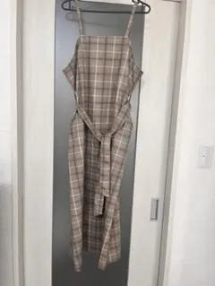 しまむら×ゆみさん　チェックキャミワンピースM