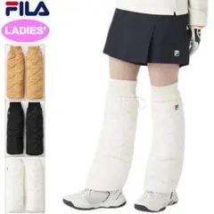 B品★保温★フィラゴルフ★裏フリース中わたキルティング レッグウォーマー★BE