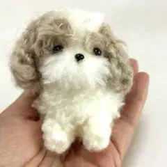 羊毛フェルト ミニバスケットに入ったトイプードル セット - メルカリ