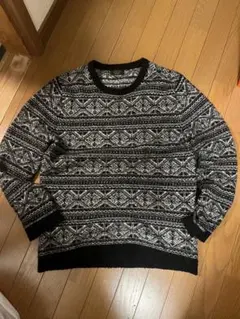 ZARA MAN 幾何学模様ニットセーター