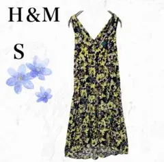 H&M◇エイチアンドエム　花柄ノースリーブワンピース【S】リゾート 夏服　薄手