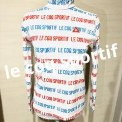 未使用級　le coq sportif ルコック　総柄　モックネック　ハイネック