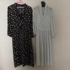 【値下げ】ユニクロ 花柄ワンピース2点セット Lサイズ