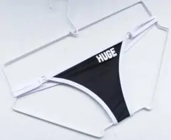 【203】HUGE ロゴ サイド ２本ライン 極小 ビキニ Ｍ ブラックのサムネイル