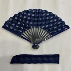 RICCA 扇子　ネイビー ミニサイズ