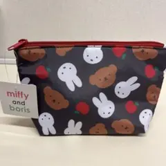 Miffy ミッフィー アンド ボリス フルカラー グッディ ポーチ ブラウン