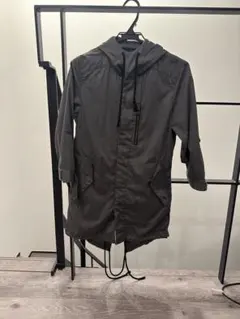 グレー モッズコート風 フード付き 薄手