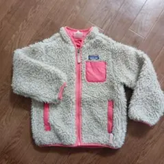 patagonia フリースジャケット 4T クリーム/ピンク