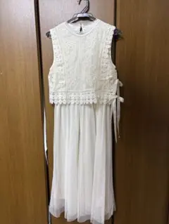 アクシーズファム　レース×チュールワンピース　axes femme