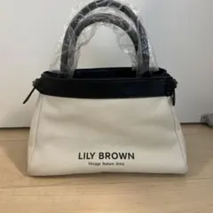 LILY BROWN トートバッグ ホワイト/ブラックのサムネイル