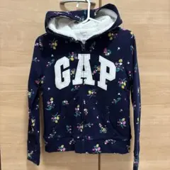 GAP 花柄ネイビーパーカー L (10-11歳)