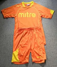 mitre プラシャツ+パンツ　上下セット　オレンジ S