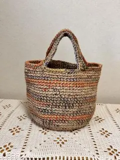 麻ひもバッグ④ 麻紐✖️カラフル　ハンドメイド