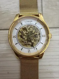 LOBOR ゴールド スケルトン腕時計 ロバー　自動巻　LB3507Mのサムネイル