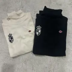 PEARLYGATESパーリーゲイツハイネックニット２枚セットタートルネック長袖
