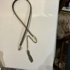 スタッズ付きダークブラウンレザーベルト