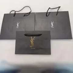 イブサンローラン　ショップ袋 3枚セット 黒
