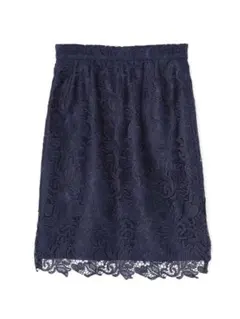 プロポーションボディドレッシング レース タイト スカート ネイビー