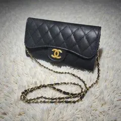 S*S様 シャネル　チェーンウォレット　 ショルダー　黒　ノベルティ