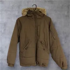 Columbia ブラウンミリタリージャケット ファー付き