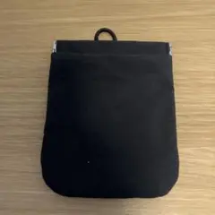 無印良品MUJIリンクルナイロン片手で開くフラットポーチSサイズダークグレー