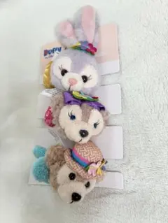 香港ディズニー★ステラルー　シェリーメイ　ダッフィー★ぬいぐるみヘアゴム